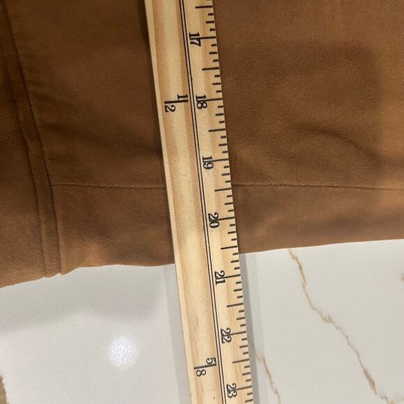 IL Perseo Jacket Suede Italian Leather Mens Mid Length Lightweight Camel - Picture 11 of 15